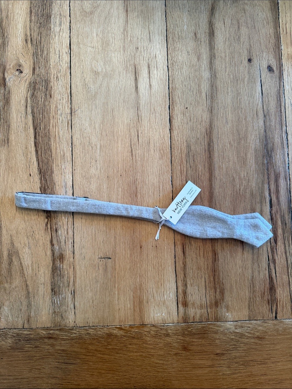 Knottery New York NWT gray flannel adjustable bow tie